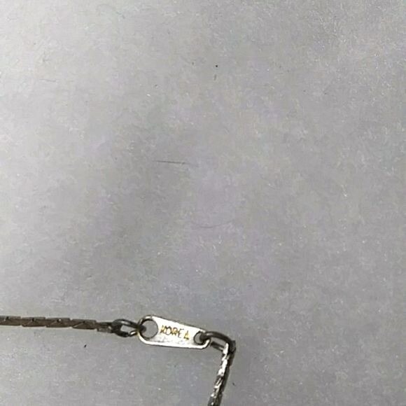 Vintage Korea silvertone‎ black beaded necklace - Picture 3 of 3